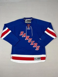 Vintage New York Rangers Hockey Trikot Herren M blau Spitze Ausschnitt Reebok NHL - Bild 1 von 9