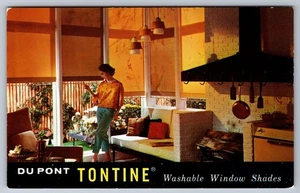 DuPont Tontine Washable Windows Shades Advertising Postcard - Picture 1 of 2