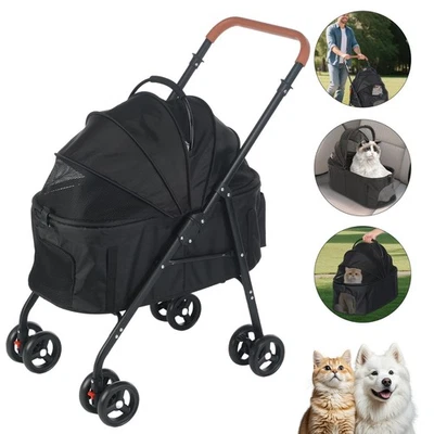 Hundewagen Hundebuggy klappbar für Hunde & Katzen bis 25 kg Katzenbuggy Leichte - Bild 1 von 4