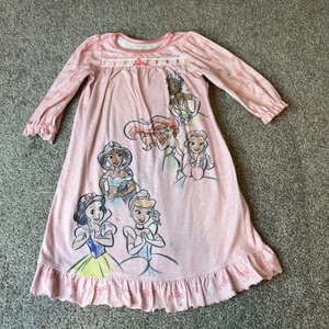 Disney Princess Nightgown Girls 2T Pink Long Sleeve Sleepwear Snow White Belle - Picture 1 of 12