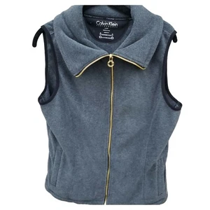 Chaleco Calvin Klein grande para mujer sin mangas gris poliéster invierno otoño spri - Imagen 1 de 5