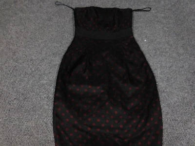 White House Black Market 女式连衣裙 00 黑色 A 字短真丝 — 第 1/4 张图片