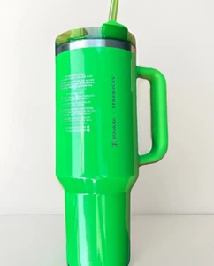 Stanley x Starbucks Summer Lime Green Tumbler 40 oz Brand NEW - Picture 1 of 6