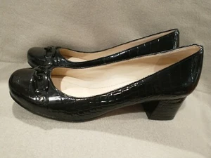 Joan & David Dafabrizia Damen Leder Schlangenleder Blockabsatz schwarz Größe 11 200 $ - Bild 1 von 10