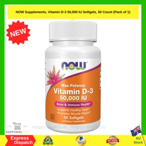 Supplements Vitamin D 3 50000 IU Softgels 50 Count Pack of 1 NEW AU FREE SHIP - Picture 1 of 8