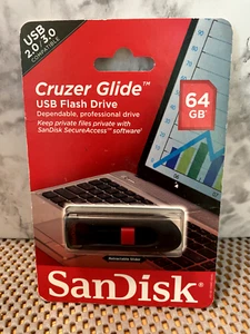 SanDisk Cruzer Glide USB 2.0/3.0 64GBFlash Drive Thumb Memory Stick - Picture 1 of 2