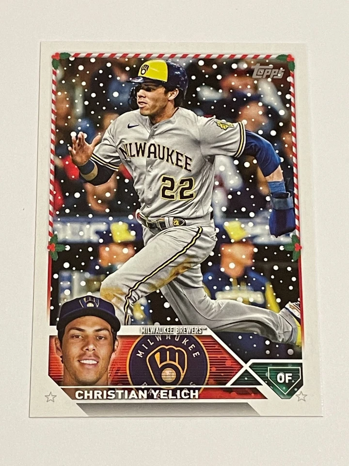 2023 Topps Holiday Mega Box Baseball #164 - Christian Yelich - Milwaukee Brewers - Image 1 of 2