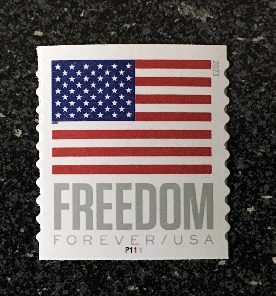 2023USA #5788 Forever US Flag Freedom PNC Plate Number (#P111) Coil Single (APU) - Image 1 of 1