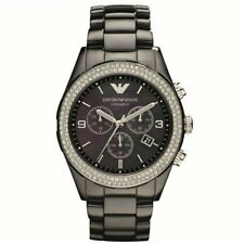 Emporio Armani AR1455 43mm Black Ceramic Case, Black Ceramic Strap, Women's Wristwatch