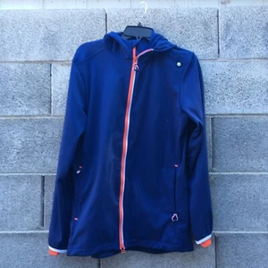 BMW Golfsport Hooded Jacket Zip Up Long Sleeve Zipper Pockets Blue Size X-Large - Picture 1 of 12