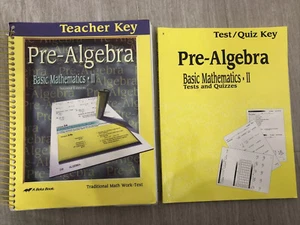 A-Beka Pre Algebra Basic Math II Teachers Key 2nd Edition; Test Quiz Key - Picture 1 of 9