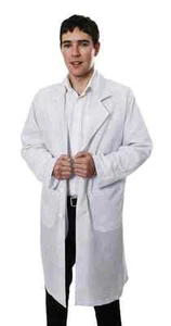 White Surgeon Doctors Lab Coat Jacket Dr's Halloween Fancy Dress Costume Doctor - Picture 1 of 1
