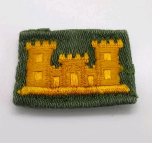 US Army Corps of Engineers Patch Castle oliv trist bestickt zum Aufnähen Vintage - Bild 1 von 6
