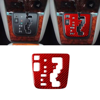 Cubierta de cambio de marchas de fibra de carbono roja para LEXUS RX330 2004-2006 RX350 2006-2009 Foto 1 de 4