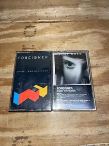 2 Foreigner Cassette Tapes - Inside Information and Agent Provocateur - Imagen 1 de 14