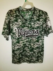 Boys camoflauge "Vipers" baseball jersey knit top SZ YSM - Picture 1 of 4