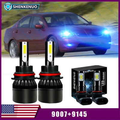 For Mitsubishi Galant 2007-2012 - 8000K LED Headlight High/Low + Fog Bulbs Combo - Image 1 of 4