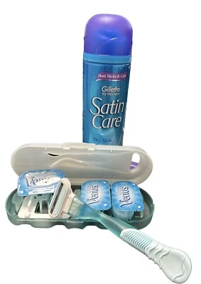 Gillette Venus Razor Wand + 4Refill Cartridges + SatinCare Shaving Gel Value Kit - Image 1 of 4