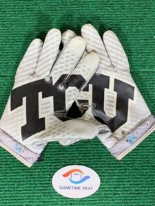 Nike TCU Horned Frogs Vapor Carbon Team Issue Game Football Gloves L Rose Bowl - Picture 1 of 5