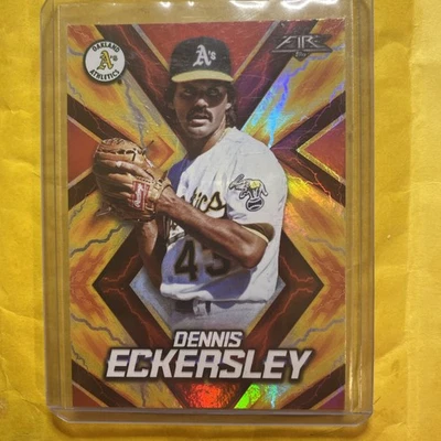 2017 Topps Fire - Red Flame #70 Dennis Eckersley Pwe  - Image 1 of 2
