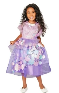 Disney Encanto Isabela Madrigal Girls Dress Size 4 Floral Purple Costume New - Picture 1 of 11