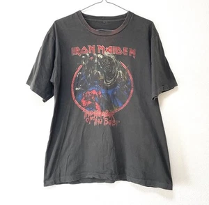 Vintage Iron Maiden The Number Of The Beast T-Shirt Faded Black L Single Stitch - Picture 1 of 10