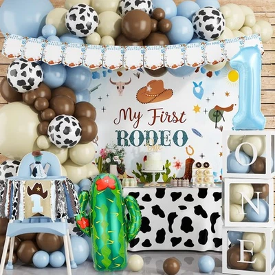 My 1st Rodeo Decoraciones de Cumpleaños Niño, Vaquero Occidental Primer Cumpleaños Fiesta S... Foto 1 de 4