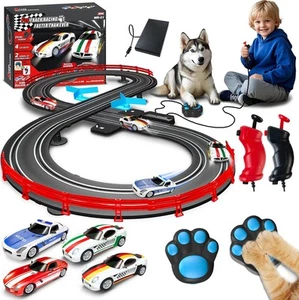 AGM MASTECH Slot Car Race Track Sets with 4 Exquisite Cars, Battery or... - Picture 1 of 9