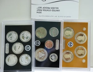 2014 S US Mint Silver Proof Set 14 Coins Set w/Box & COA. - Picture 1 of 5