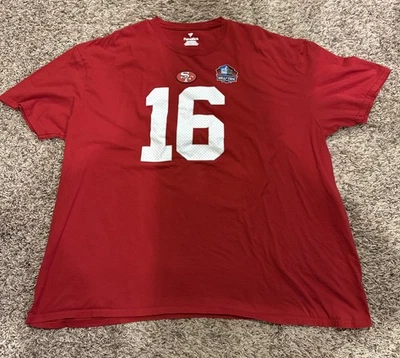 Camiseta de los San Francisco 49ers para hombre grande NFL fútbol americano Joe Montana Salón de la Fama Foto 1 de 4