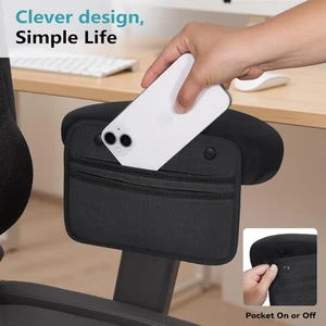Office Chair Arm Covers Soft Sponge Padding Armrest Organizer Removable Washable - Picture 1 of 7