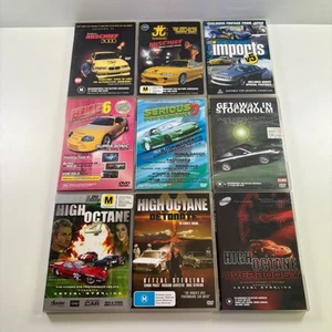 Lote de 9 DVDs de carreras de autos callejeros + deportes de motor de alto octanaje - Imagen 1 de 13