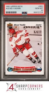 1991 UPPER DECK #651 ALEXEI YASHIN RC PSA 10 - Imagen 1 de 3