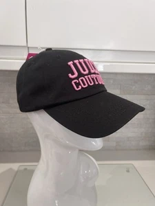 Juicy Couture Amitra Pink Black Logo Spellout Baseball Cap Trucker Hat Strapback - Picture 1 of 8