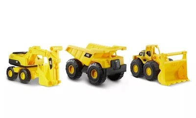 CAT Construction Vehicles Set of 3 Dump Truck Loader Excavator Toys for Kids - Image 1 of 4