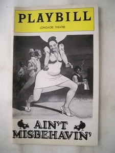 AIN'T MISBEHAVIN Playbill FATS WALLER / ORIGINAL CAST Opening Month NYC 1978 - Picture 1 of 2