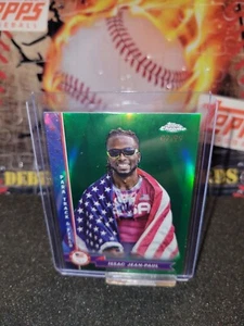 2024 Topps Chrome Olympics Issac Jean-Paul Para Track & Field Green Ref /99 - Picture 1 of 2