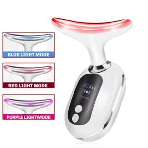 Face Neck Lifting Beauty Device LED Photon Therapy Anti Wrinkle Skin Tightening - Picture 1 of 18