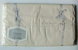 Vintage Wamsetta Supercale Plus Light Beige Double Flat Sheet New Old Stock NOS - Picture 1 of 2