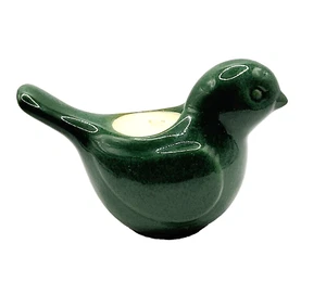 Little Green Bird Holiday Forest Candle Holder Pier One Imports Round Decoration - Picture 1 of 15