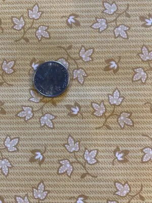 1800's Reproduction cotton fabric Westmoreland Yellow Cressy - Image 1 of 2