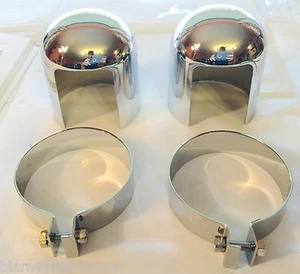 Harley Rear Shock Covers Panhead K-Model Sportster OEM# 54704-52 1952-1964 - Picture 1 of 6