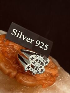 Silber Dollarschild Siegel Ring