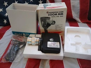 Vintage Mansfield Holiday 8mm Zoom Movie Camera, Grip And Box, EXC COND - Picture 1 of 15