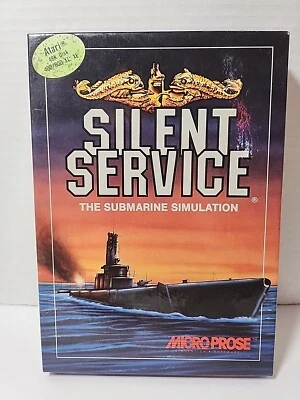 Atari 400/800/XL/XE Computer SILENT SERVICE Video Game 1985 - Image 1 of 4