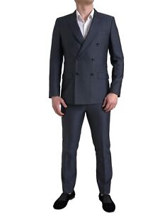 DOLCE & GABBANA Suit MARTINI Blue 2 Piece Double Breasted EU48/US38/M 3230usd