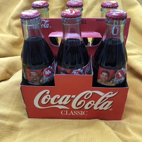 1996 NASCAR COLLECTOR  8OZ. COKE GLASS BOTTLES  6 PK Cover