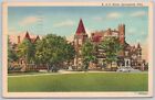 Springfield, Ohio, carte postale en lin, maison K of P