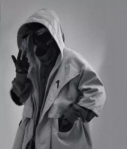 Mid-sleeve windbreaker men's loose casual hooded mid-length jacket - Picture 1 of 6