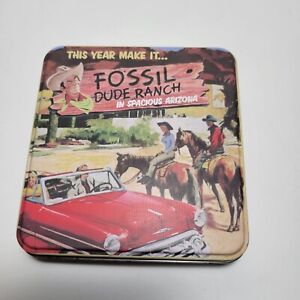 Vintage Fossil Dude Ranch Arizona Collectible Tin 2002